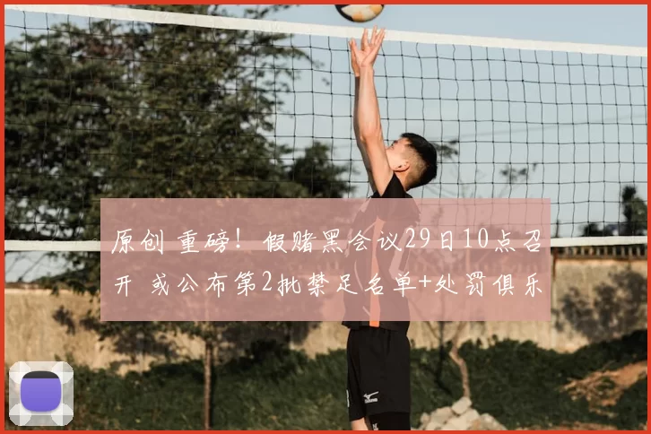 原创 重磅！假赌黑会议29日10点召开 或公布第2批禁足名单+处罚俱乐部